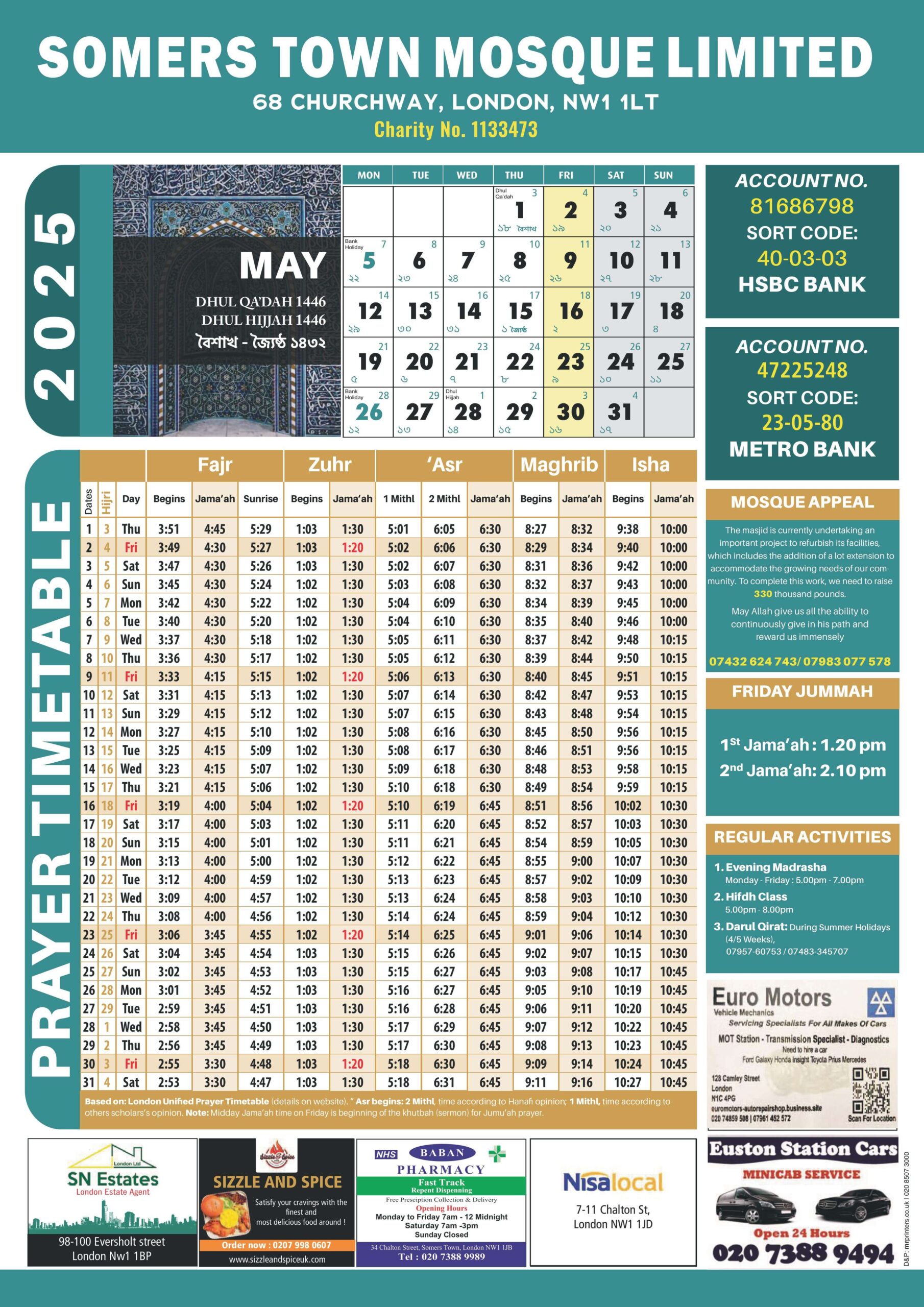 Somers town mosque may 2025